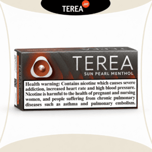 IQOS TEREA Sun Pearl Menthol Italy heated tobacco stick pack for IQOS ILUMA on white background